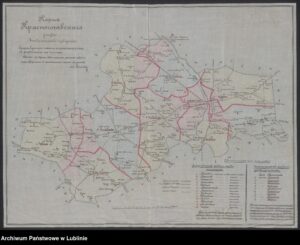 Mapa powiatu krasnostawskiego w lubelskiej guberni