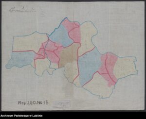 Mapa powiatu krasnostawskiego w lubelskiej guberni